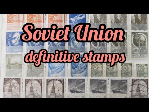 Видео: Филателия СССР.  Почтовые стандарты. Definitive stamps of Soviet Union.