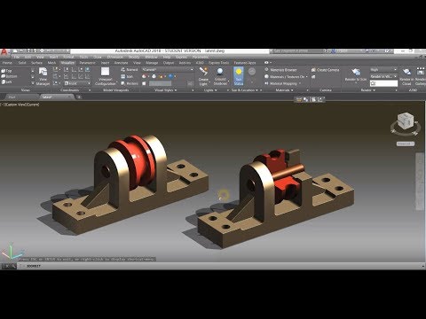 Видео: Учебное пособие по механическому моделированию в AutoCAD / Сборка деталей