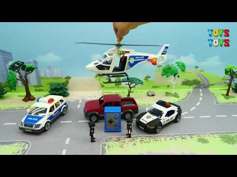 Видео: Полицейская машина Скорая помощь Грузовик Самосвал - новые игрушечные видео - police cars for kids
