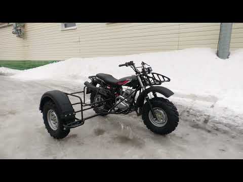 Видео: Самый мощный мотоцикл Скаут (Ижтехмаш) с боковым прицепом. СКАУТ-10 с грузовым прицепом.
