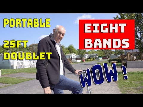 Видео: Короткая портативная 8-диапазонная дуплетная антенна — всего 25 футов в длину
