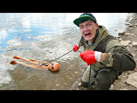 Видео: Нашли пришельца на магнитной рыбалке, где затонула летающая тарелка и другие жуткие находки!