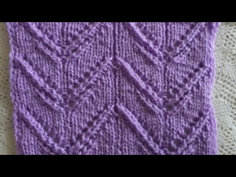 Видео: Очень модный сейчас ажурный узор спицами.