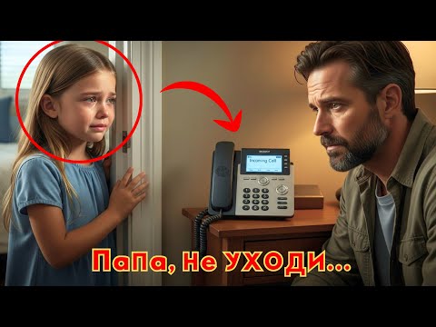 Видео: Плачущая девочка прошептала: Папа, не уходи… — и вдруг зазвонил телефон.