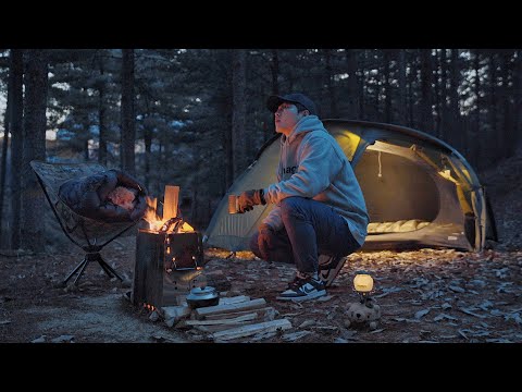 Видео: Solo Зимний кемпинг с моей собакой . Отдых в палатке . Бонфир АСМР