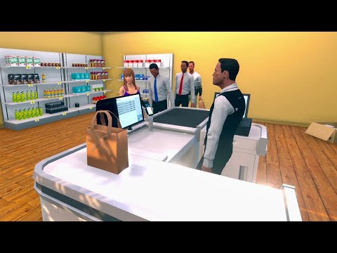 Видео: АСМР НАНЯЛ КАССИРА - Supermarket Simulator 4