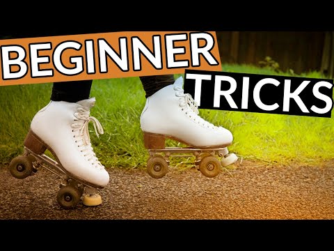Видео: Трюки на роликовых коньках для начинающих: прыжок на двух ногах, банни-хоп и спред
