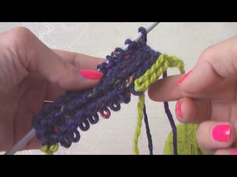 Видео: Урок 18. Набор петель с открытым краем на спицу.