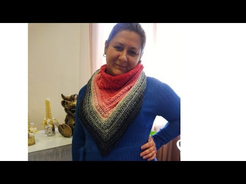 Видео: Бактус крючком!Ажурная шаль! Часть 2
