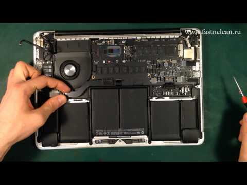 Видео: Чистка от пыли и замена термопасты на MacBook Pro Retina Late 2013 (13 дюймов)