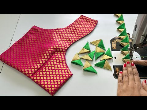 Видео: Дизайнерский дизайн блузки с вырезом сзади || Вырез блузки || Раскрой и пошив дизайна блузки с вы...