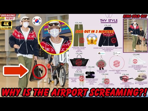 Видео: Хаос в аэропорту: всё, к чему прикасался Тэхён, распродано — Корея не может смириться с его возвр...
