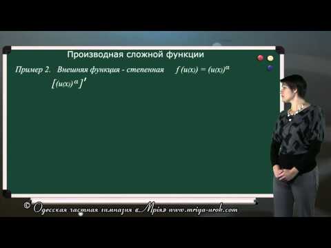 Видео: Производная сложной функции