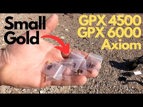 Видео: Маленький золотой Garrett Axiom против Minelab GPX 6000 против GPX 4500