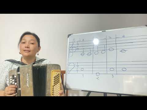 Видео: Баянда екі қолды қосып ойнау: 1-жаттығу