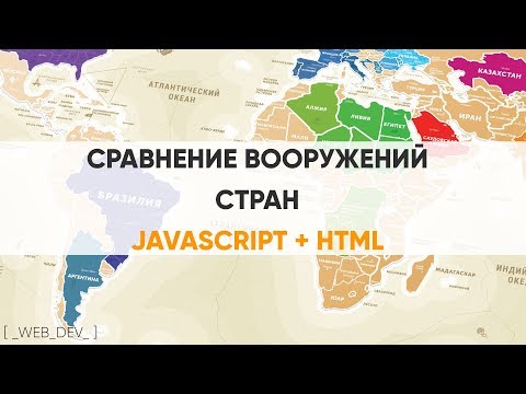 Видео: Сайт "Сравнение вооружений стран". JavaScript Google Chart GEO