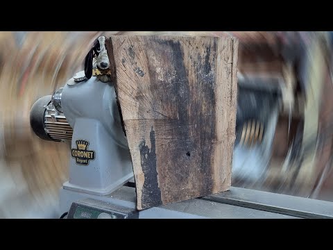 Видео: Уникальный поворот грецкого ореха - проект Woodturning