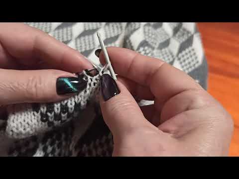 Видео: Двухсторнний жаккард - ЗАКРЫТИЕ ПЕТЕЛЬ