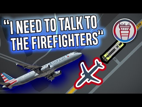 Видео: ПОЖАР НА БОРТУ! Экипаж начинает аварийное снижение и посадку [аудио диспетчера]