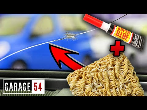 Видео: Ремонт ТРЕЩИНЫ на лобовом ЛАПШОЙ и СУПЕРКЛЕЕМ - РЕАЛЬНО?!