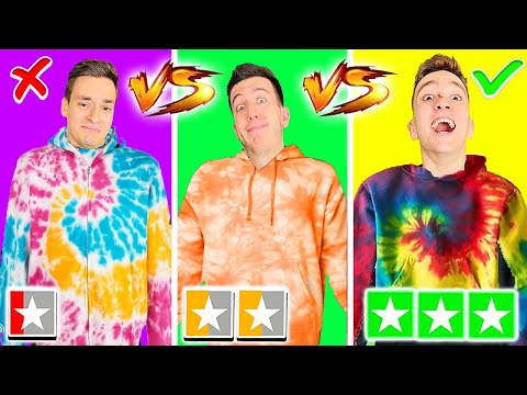 Видео: 3 ЦВЯТА TIE DYE CHALLENGE | АНДИ VS ДАНИ VS КРИС