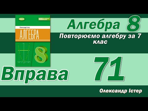 Видео: Істер Вправа 71. Алгебра 8 клас