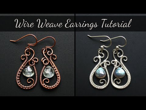 Видео: Мастер-класс по созданию элегантных сережек-капель из проволоки | Серьги "Гармония"