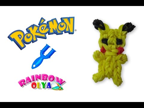 Видео: ПОКЕМОН ПИКАЧУ из резинок на рогатке без станка | Picachu Pokemon Figurine Rainbow Loom