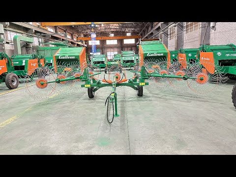 Видео: Грабли ворошилки колесно-пальцевые ГКП-7,3; -6,3; -5,3 -Унисибмаш