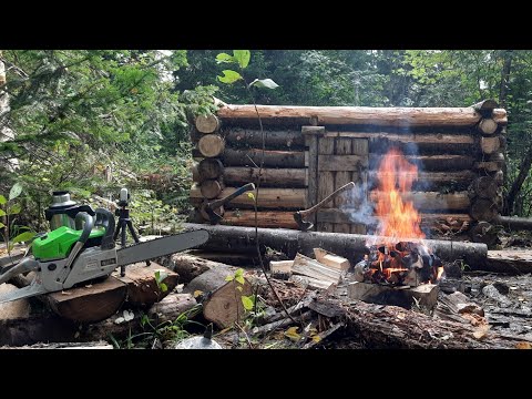 Видео: ВЫБРАЛСЯ НА СТРОИТЕЛЬСТВО "ВЕРХОВОЙ" ИЗБЫ. ВОЗВЁЛ СТЕНЫ ИЗ РУБЛЕННЫХ БРЁВЕН. СОЗДАЮ УЮТ В ТАЙГЕ