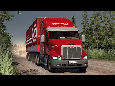 Видео: 2104 / ETS2 1.56 / Peterbilt 387 / Русская сборка / Взял груз из Оймякона на Якутск.