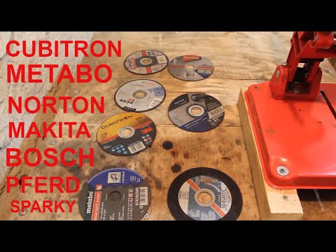 Видео: Тест Отрезных кругов 125мм  Bosch | Cubitron 3M | Makita | Metabo | Norton | Pferd | Sparky