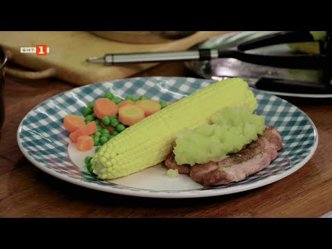 Видео: Пържоли с ябълково пюре и зеленчуци и салата Байрак, Бързо, лесно, вкусно - 07.11.2025