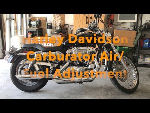 Видео: Как отрегулировать винт подачи воздуха в карбюратор Harley Davidson.