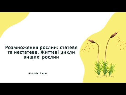 Видео: Розмноження рослин. Життєві цикли вищих рослин