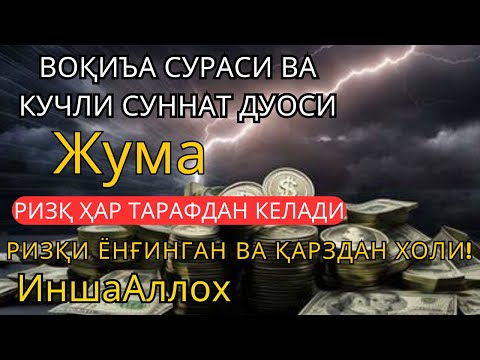 Видео: Жума - KUCHLI DUO RIZQINGIZ OQIB KELADI, HAYOTINGIZ FAROVON BO'LADI!