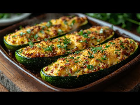 Видео: Эти фаршированные лодочки из цуккини с чечевицей лучше мяса! Здоровое и веганское блюдо