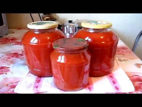 Видео: НАТУРАЛЬНЫЙ томатный сок без соковыжималки, без мясорубки, без блендера.  О ботулизме.