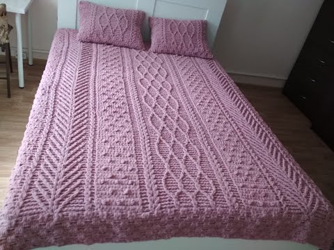 Видео: Плед 5, из пряжи Ализе пуффи файн.