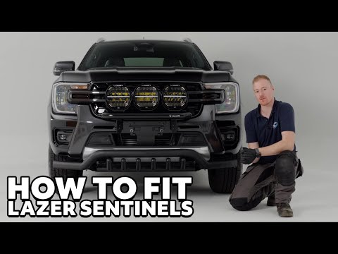 Видео: Как установить тройные 9-дюймовые фары Sentinels для Ford Ranger Lazer Lamps 2023+