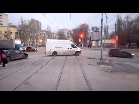 Видео: Волгоградский трамвай. Маршрут 6 "Школа 36" - " Улица КИМ"/ Volgograd tram. Route 6