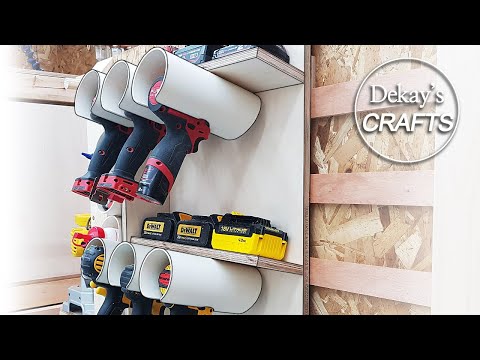 Видео: Деревообработка: Станция электроинструментов на стене инструментов [Woodworking]