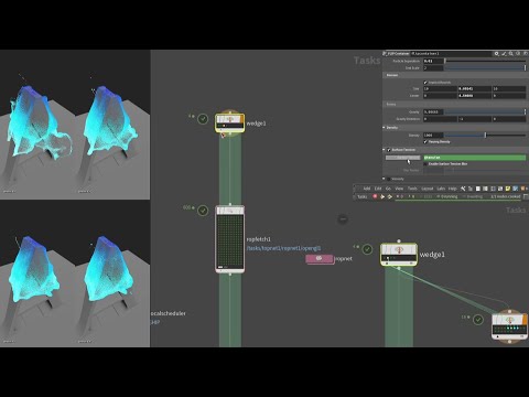 Видео: wedge в pdg. Сделать несколько рендеров сразу.