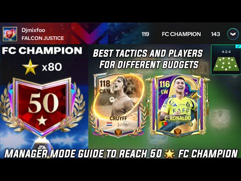 Видео: 50 🌟 ЛУЧШИХ 424 ТАКТИЧЕСКИХ РУКОВОДСТВ ПО РЕЖИМУ МЕНЕДЖЕРА В FIFA CHAMPION FC MOBILE 26 И ЛУЧШИЕ ...