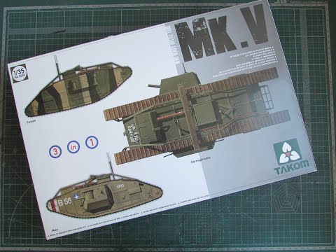 Видео: Тяжелый танк Mk V (1/35)