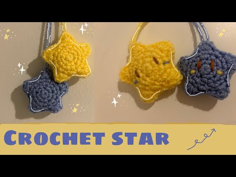 Видео: Звезда-брелок крючком ⭐️// Crochet star ⭐️