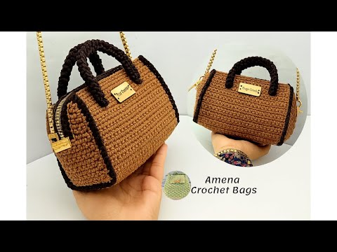 Видео: Вязаная крючком сумка с профессиональными деталями и вшитой молнией | Шаг за шагом
