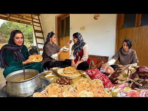 Видео: Настоящая деревенская жизнь: приготовление целебного супа и свежего хлеба на дровахЗабота о моей