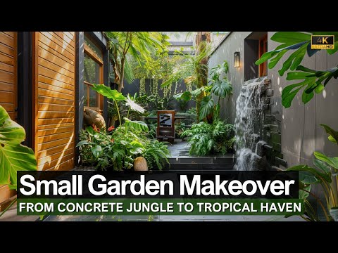 Видео: От бетонных джунглей до тропической гавани: вдохновение для преображения маленького сада