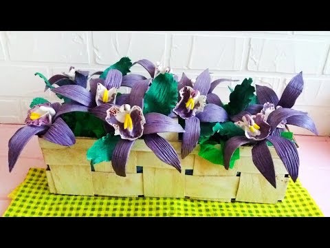 Видео: Орхидея Просто и Быстро! Полезные Лайфхаки!! Цветок из Мастики♥